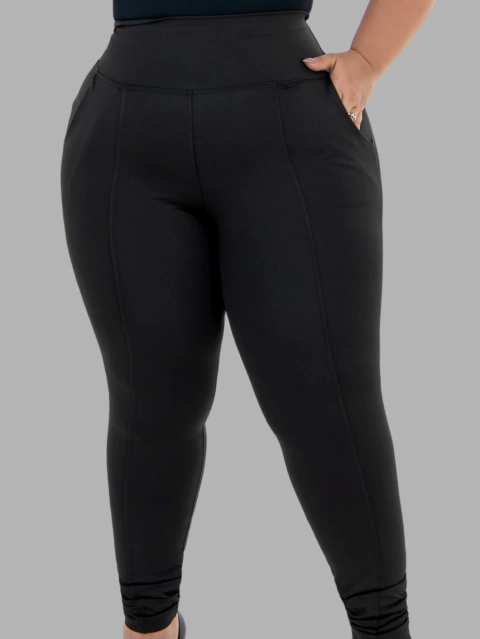 Calça Feminina com Bolso Faca Suplex Cintura Alta Confortável - comprar online