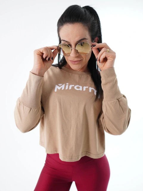 Cropped Oversized Manga Longa