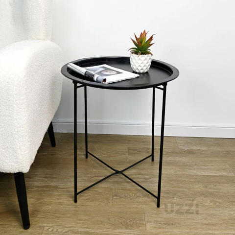 Mesa Lateral Uzzi con Bandeja Metálica TAB368818-B