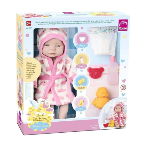 Muñeca Roma - Baby Baño Y Sueño - Art. 5057