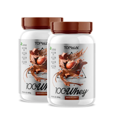 KIT DUO 100% WHEY - CHOCOLATE COM AVELÂ