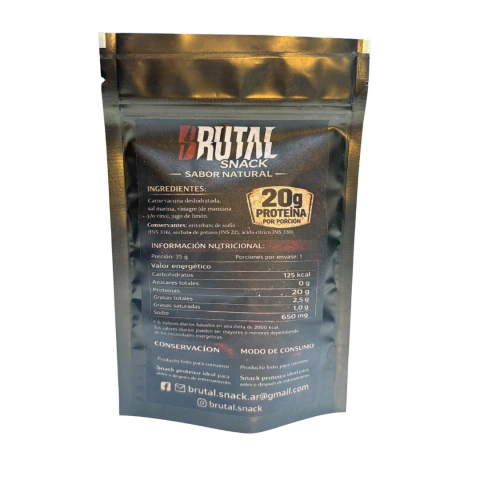 Carne vacuna deshidratada natural 35gr