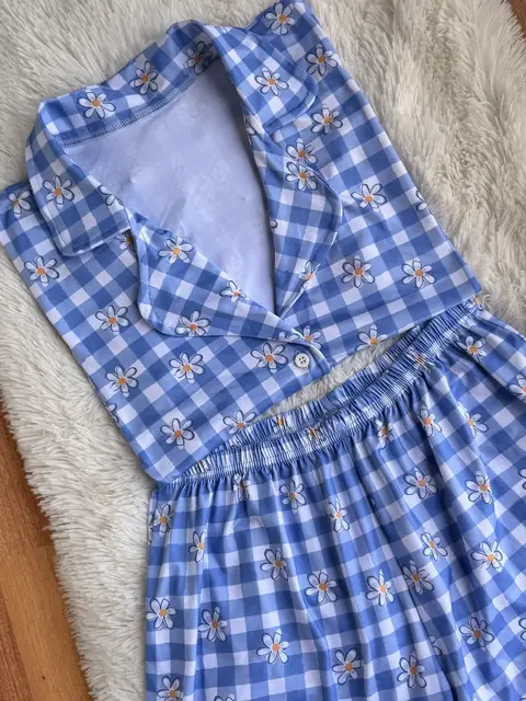 Camisero SHORT + CAMISA margaritas