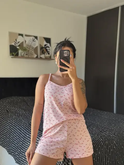 Pijama MORLEY MOÑITOS MUSCULOSA + SHORT