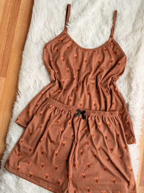 [Morley] pijama musculosa + short fondo CAFE