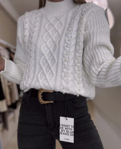 SWEATER TRAMADO PERLAS