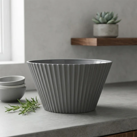 Bowl Conico de Plastico Ranurado 2L