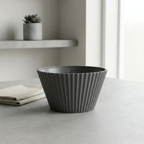 Bowl Conico de Plastico Ranurado