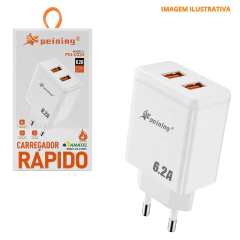 Fonte 2usb 6.2a Pei-U234
