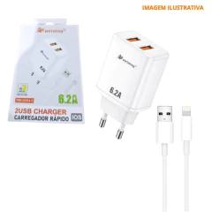 Carregador 2Usb 6.2A Ip Pei-U234-2
