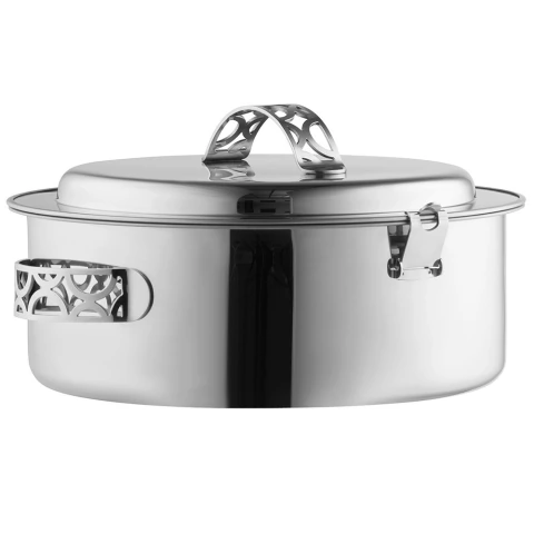 Food Container Riva em Aço Inox com Banho de Prata e Alça Venezia Ø30cm 5L