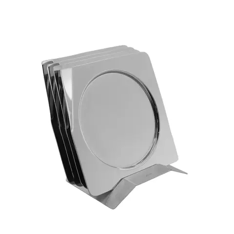 Conjunto com 5 Porta-Copos Ritratto em Aço Inox 18/10 Riva