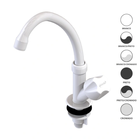 Torneira Para Cozinha De Mesa Bica Alta Especial PP Durín - comprar online