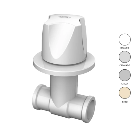Registro De Pressão Roscável Búzios Canopla Luxo Bitola De 1/2" Ou 3/4" Durín
