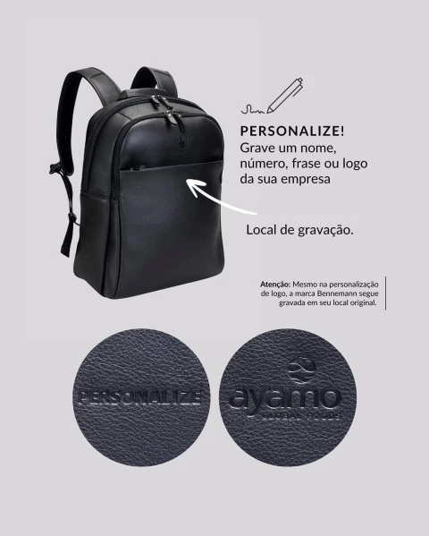 Mochila de Couro para Notebook Native | Madrid Preto - comprar online