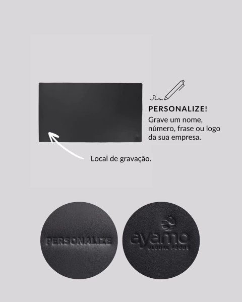 Desk Pad em couro 60X31cm | Zurich Preto