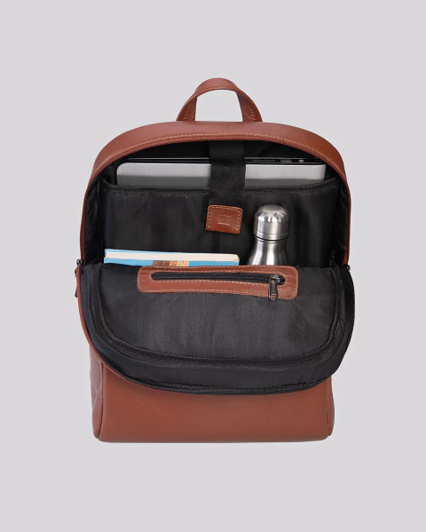 Mochila de Couro para Notebook Native | Madrid Caramelo na internet