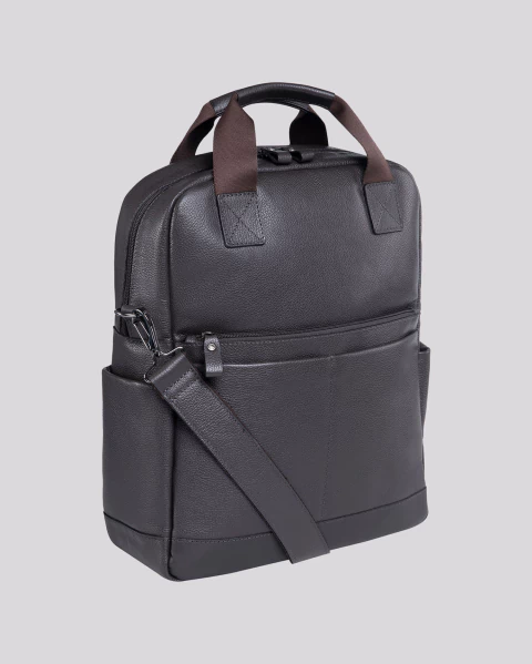 Mochila 3 em 1 de Couro com Bolsos | Rome Café na internet