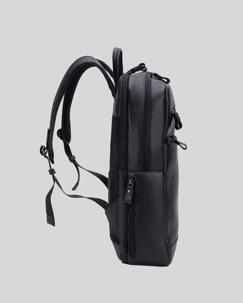 Mochila de Couro para Notebook 17 | Rome Preto - Bennemann - Loja Oficial