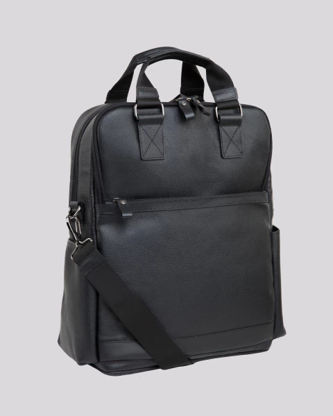 Mochila 3 em 1 de Couro | Rome Preto na internet
