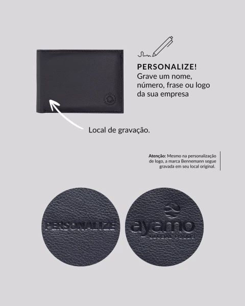Imagem do Carteira Masculina Couro Clássica RFID Porta Documentos| Madrid Preto