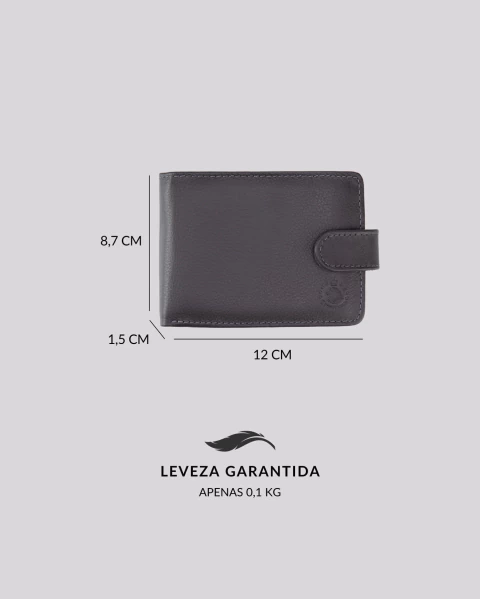 Carteira Masculina Couro RFID Clássica Porta Cheque | Madrid Marrom - loja online