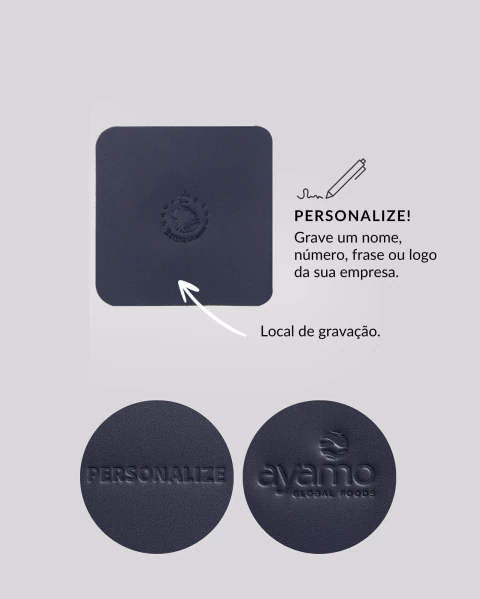 Kit Porta Copo em Couro | Zurich Azul - loja online