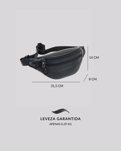 Pochete de Couro | Rome Preto - comprar online