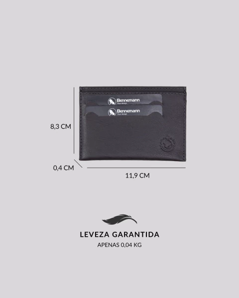 Mini Carteira de Couro RG | Madrid Marrom - Bennemann - Loja Oficial