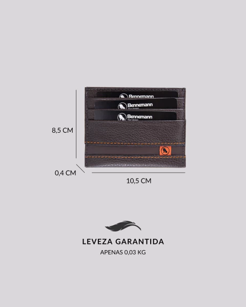 Mini Carteira de Couro Cnh | Paris Chocolate - loja online