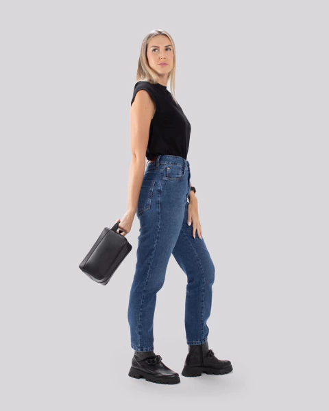 Necessaire de Couro Grande | Rome Preto