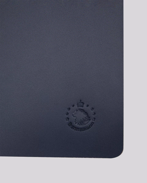 Desk Pad em couro 80X45cm | Zurich Azul - Bennemann - Loja Oficial