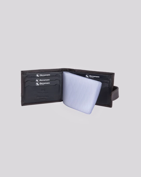 Carteira Masculina Couro RFID Clássica Botão | Siena Marrom na internet
