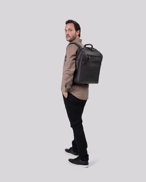 Mochila de Couro para Notebook Office | Rome Café