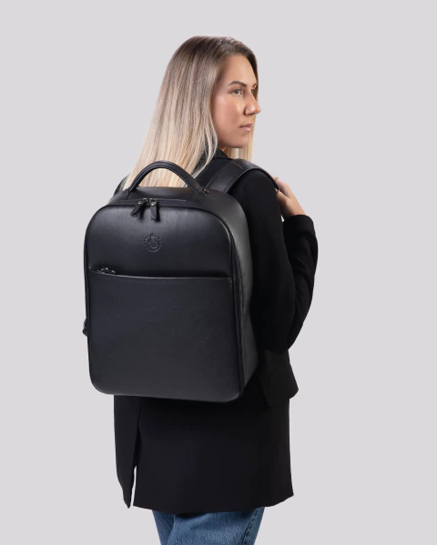 Mochila para Viagem Couro Slim | Madrid Preto - loja online