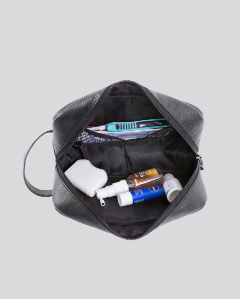 Necessaire de Couro Média | Rome Preto - comprar online