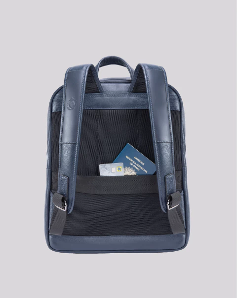 Imagem do Mochila de Couro para Notebook Slim | Paris Azul