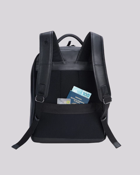 Mochila para Viagem Couro Slim | Madrid Preto - comprar online