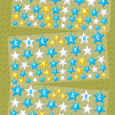estrellas tricolor - globos