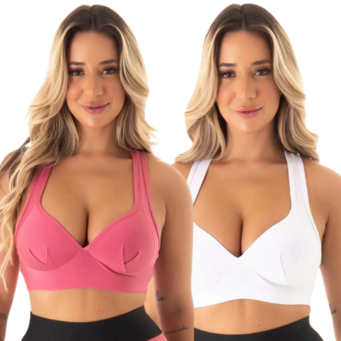 Conjunto de 2 Tops Nadador com Bojo - LinhaFIT - comprar online