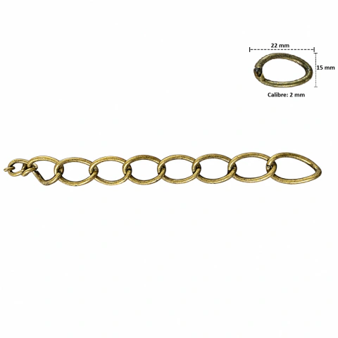 Cadena Bronce Viejo 22x15 Mm #96
