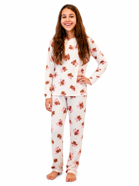 Pijama Adulto longo Capivara