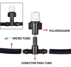 kit Irrigação Automático Com 24 Bicos Nebulizadores Cinzas e 20 Metros Autoirrigador de plantas - loja online