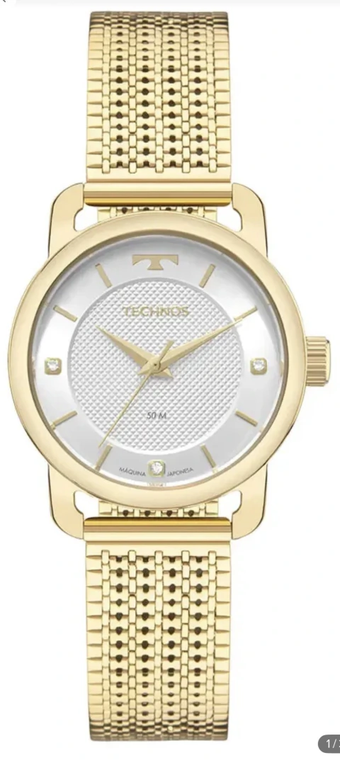 Relógio Technos Feminino Style Dourado | 2036nbv/1k - comprar online