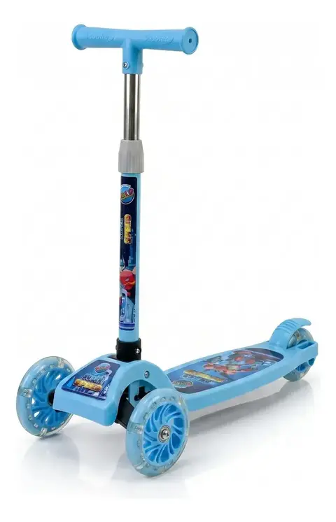 Patinete Rosa Azul Infantil Rodas Dobrável