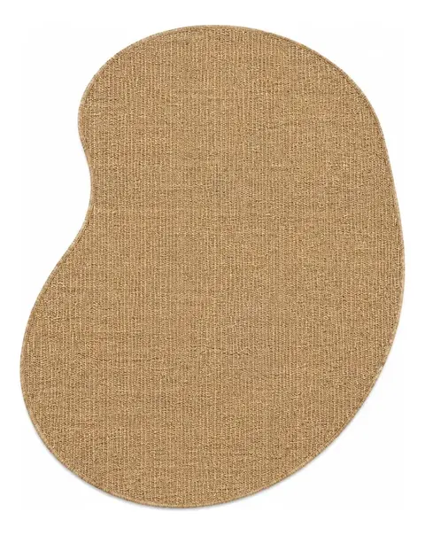 Tapete quarto Orgânico Sisal Formato Feijão Irregular 100x160