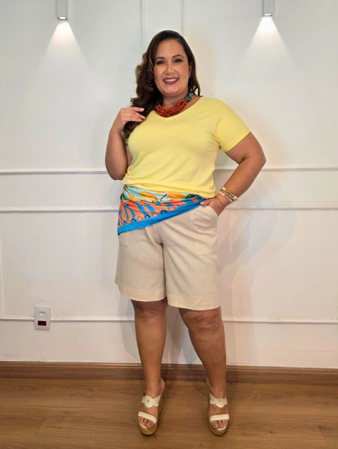 Blusa Barco Decote V - LIMONCELLO
