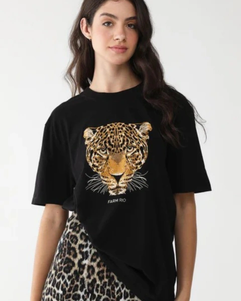 T-Shirt FARM - Onça Esmeralda