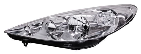 Faro Compatible Con Peugeot 207 2008-2013 Fondo Cromado Tyc Piloto