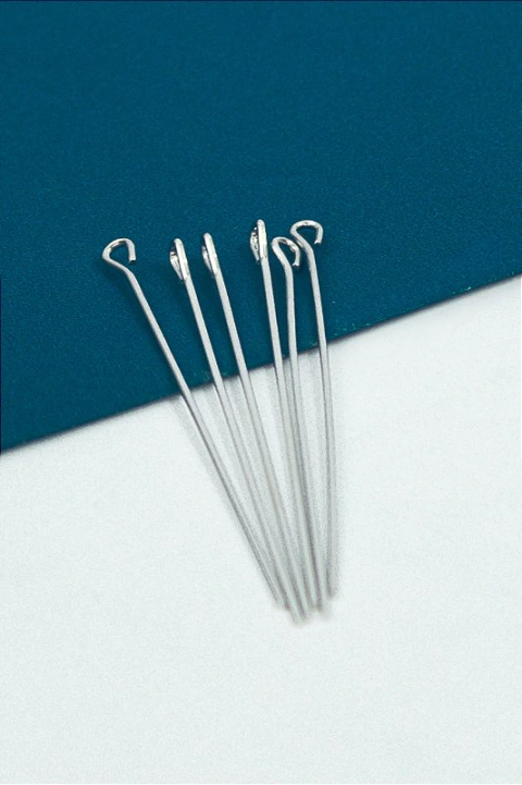 Alfinete Contra Pino 5Cm Aço Inox - 100Pçs